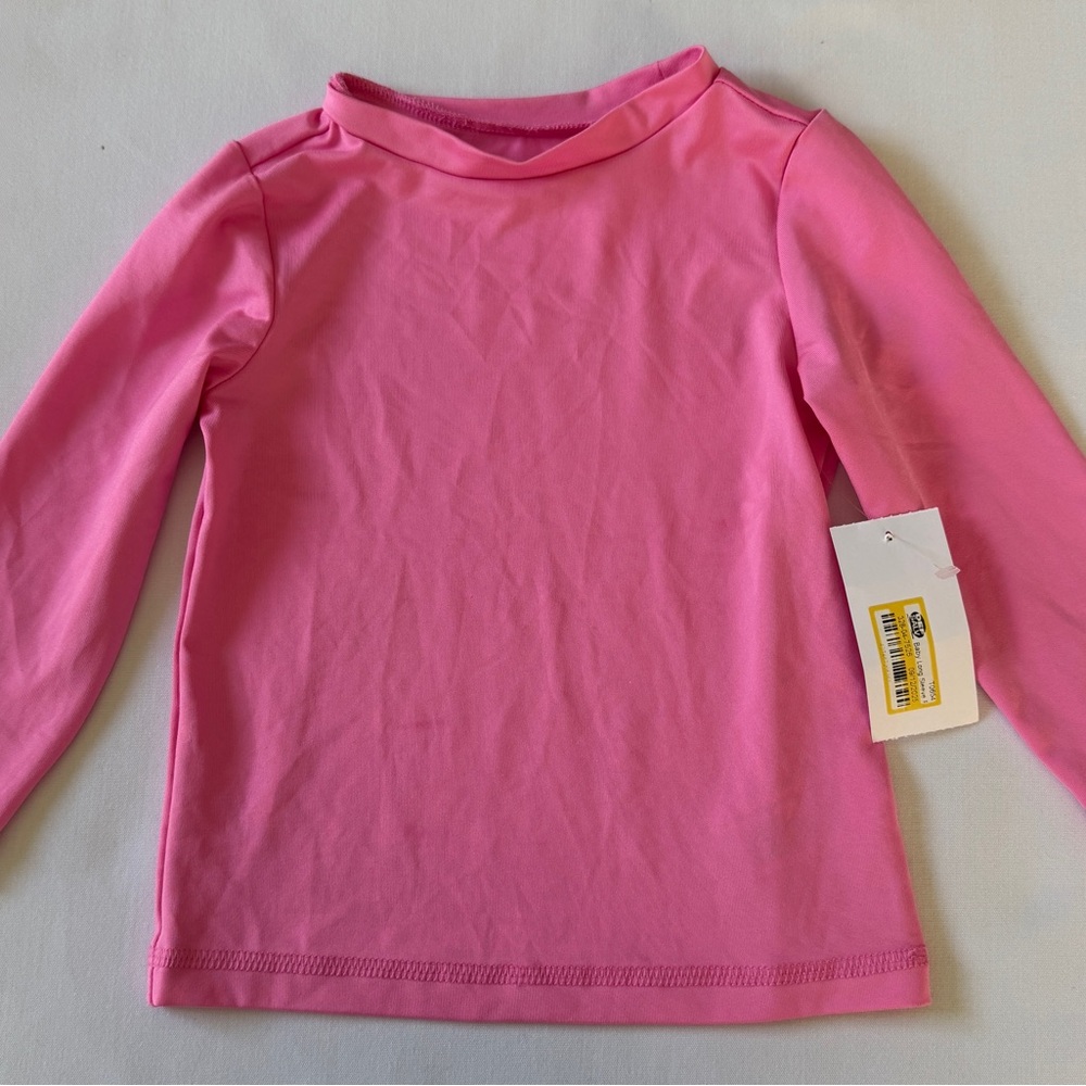 Toddler Girls Pink Rash Guard Swim Top 18M
